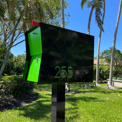 NEW! The Retrobox Locking Package Dropbox in JET BLACK - Modern Mailbox