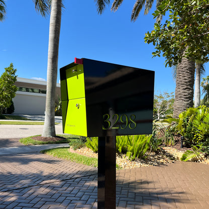NEW! The UpTown Box Locking Package Dropbox  in JET BLACK - Modern Mailbox
