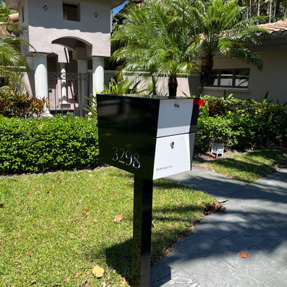 NEW! The UpTown Box Locking Package Dropbox  in JET BLACK - Modern Mailbox