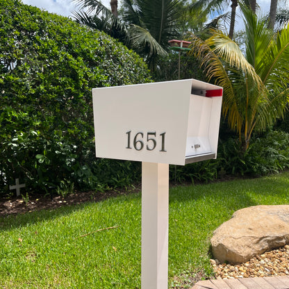 NEW!!!!   QUICK SHIP UptownBox in ARCTIC WHITE on WHITE - Modern Mailbox