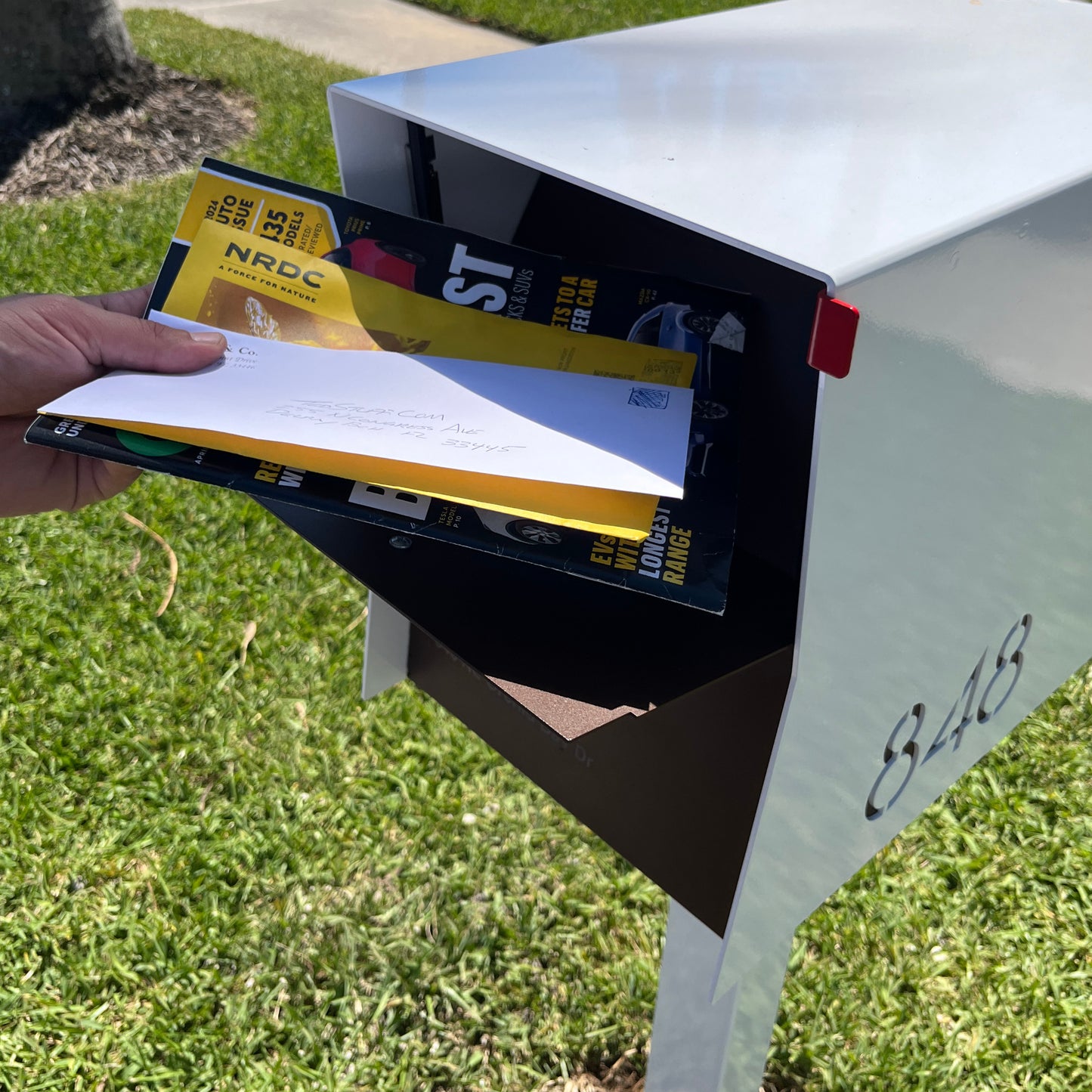 NEW! The Retrobox Locking Package Dropbox in ARCTIC WHITE - Modern Mailbox