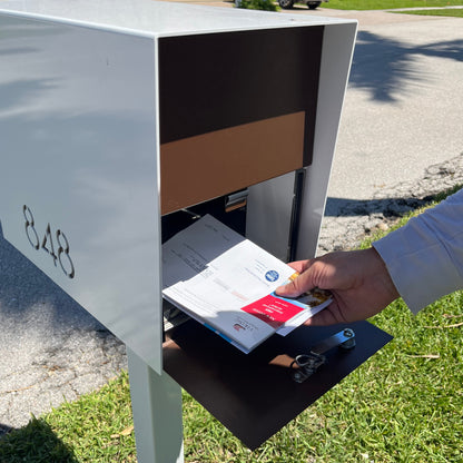 NEW! The UpTown Box Locking Package Dropbox  in JET BLACK - Modern Mailbox