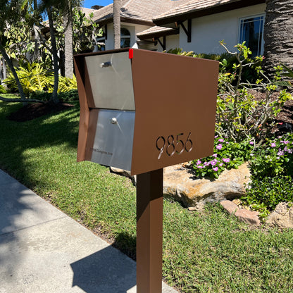NEW! The Retrobox Locking Package Dropbox in COCONUT - Modern Mailbox
