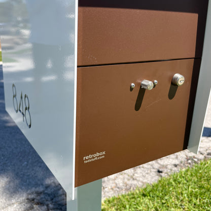 NEW! The Retrobox Locking Package Dropbox in ARCTIC WHITE - Modern Mailbox