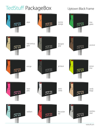 NEW! The UpTown Box Locking Package Dropbox  in JET BLACK - Modern Mailbox