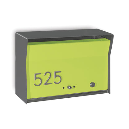 RetroBox Locking Wall Mounted Mailbox in COCONUT