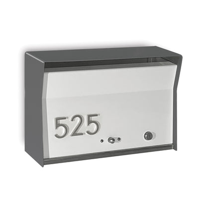 RetroBox Locking Wall Mounted Mailbox in COCONUT