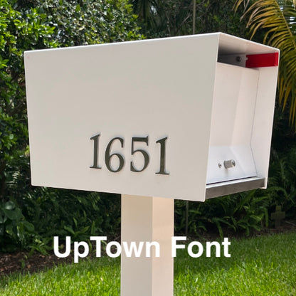 NEW!!!!   QUICK SHIP UptownBox in ARCTIC WHITE on WHITE - Modern Mailbox