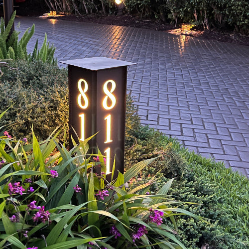 ADDRESS MARKER Landscape Light - Garden Light at night