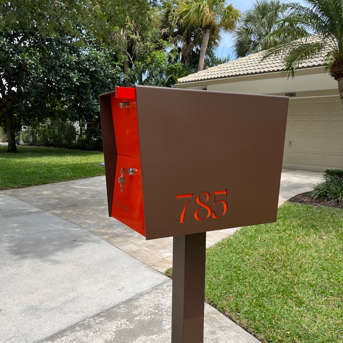 NEW! The UpTown Box Locking Package Dropbox  in COCONUT - Modern Mailbox