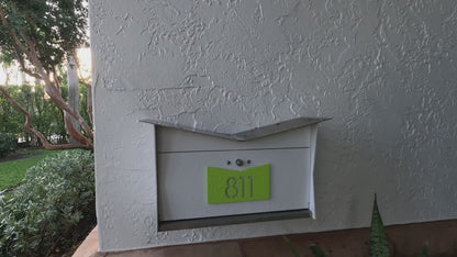 ButterFly Box in ARCTIC WHITE - Wall Mount Mailbox