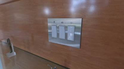 CleanPlate Classic Wall Plate in Stainless Steel for Toggle Switches