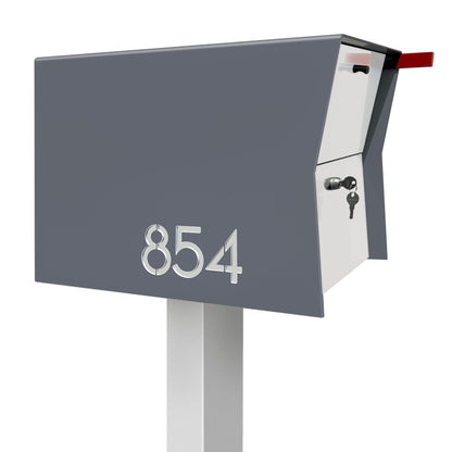 NEW! The Retrobox Locking Package Dropbox in GRAY- Modern Mailbox