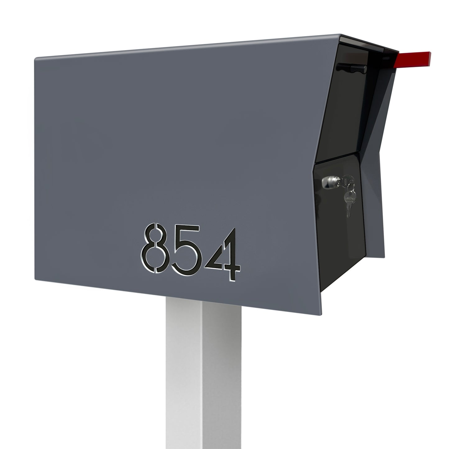 NEW! The Retrobox Locking Package Dropbox in GRAY- Modern Mailbox