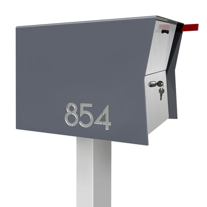 NEW! The Retrobox Locking Package Dropbox in GRAY- Modern Mailbox