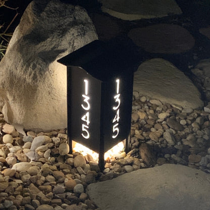 ADDRESS MARKER Landscape Light - Garden Light at night