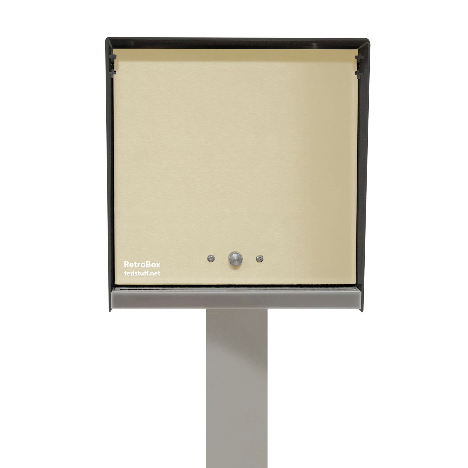The Original UptownBox in COCONUT - Modern Mailbox brown white