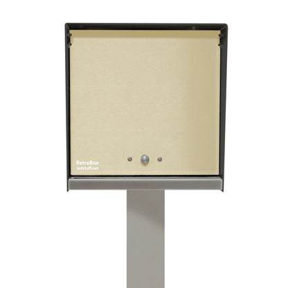 The Original UptownBox in COCONUT - Modern Mailbox brown white