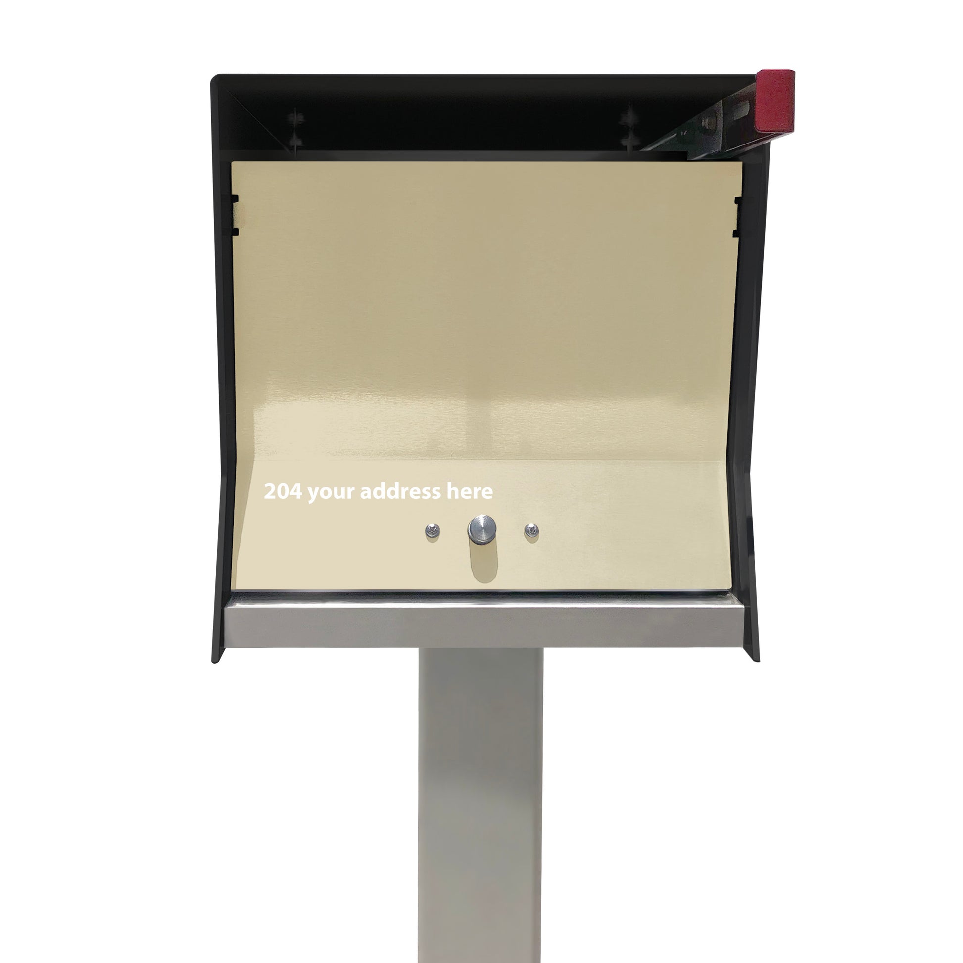 The Original UptownBox in COCONUT - Modern Mailbox brown white