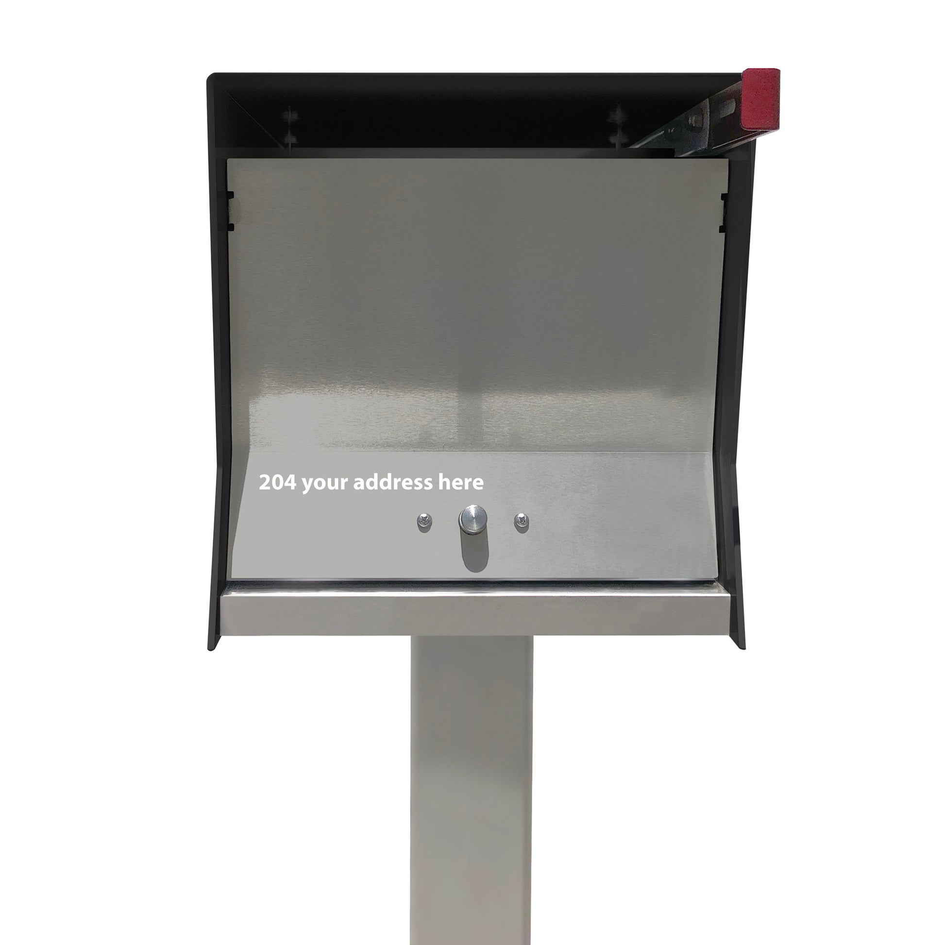 The Original UptownBox in JET BLACK - Modern Mailbox black steel