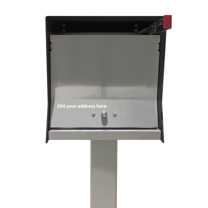 The Original UptownBox in JET BLACK - Modern Mailbox black steel