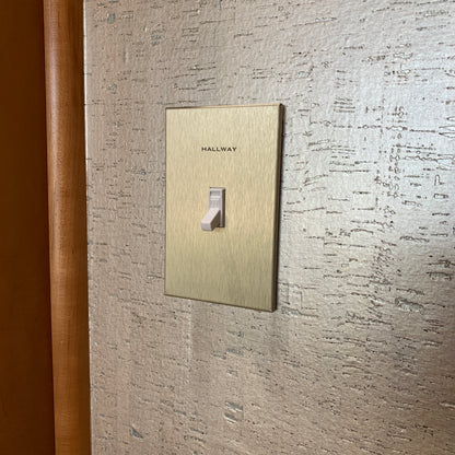 CleanPlate Classic Wall Plate in Midcentury Gold | Light switches