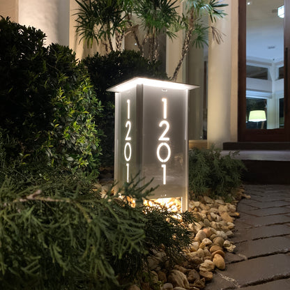 ADDRESS MARKER Landscape Light - Garden Light at night