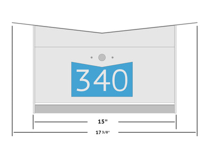 Wall Mounted Mailbox Butterfly Box Front-Side Dimensions