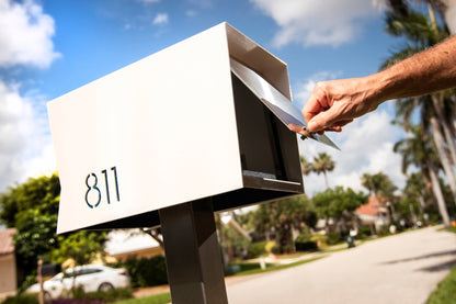 The Original UptownBox in COCONUT - Modern Mailbox white steel