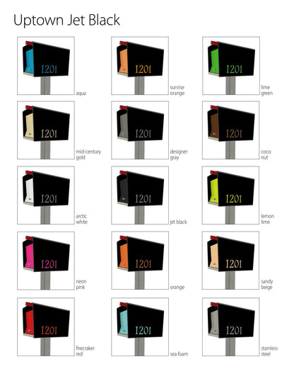 The Original UptownBox in JET BLACK - Modern Mailbox black selection
