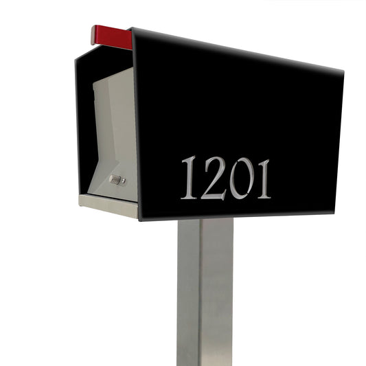The Original UptownBox in JET BLACK - Modern Mailbox black steel
