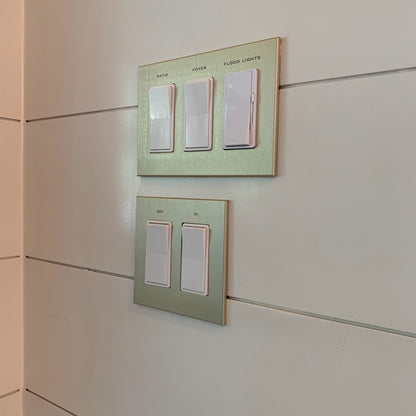 CleanPlate Wall Plate in Midcentury Gold for Rocker Switches