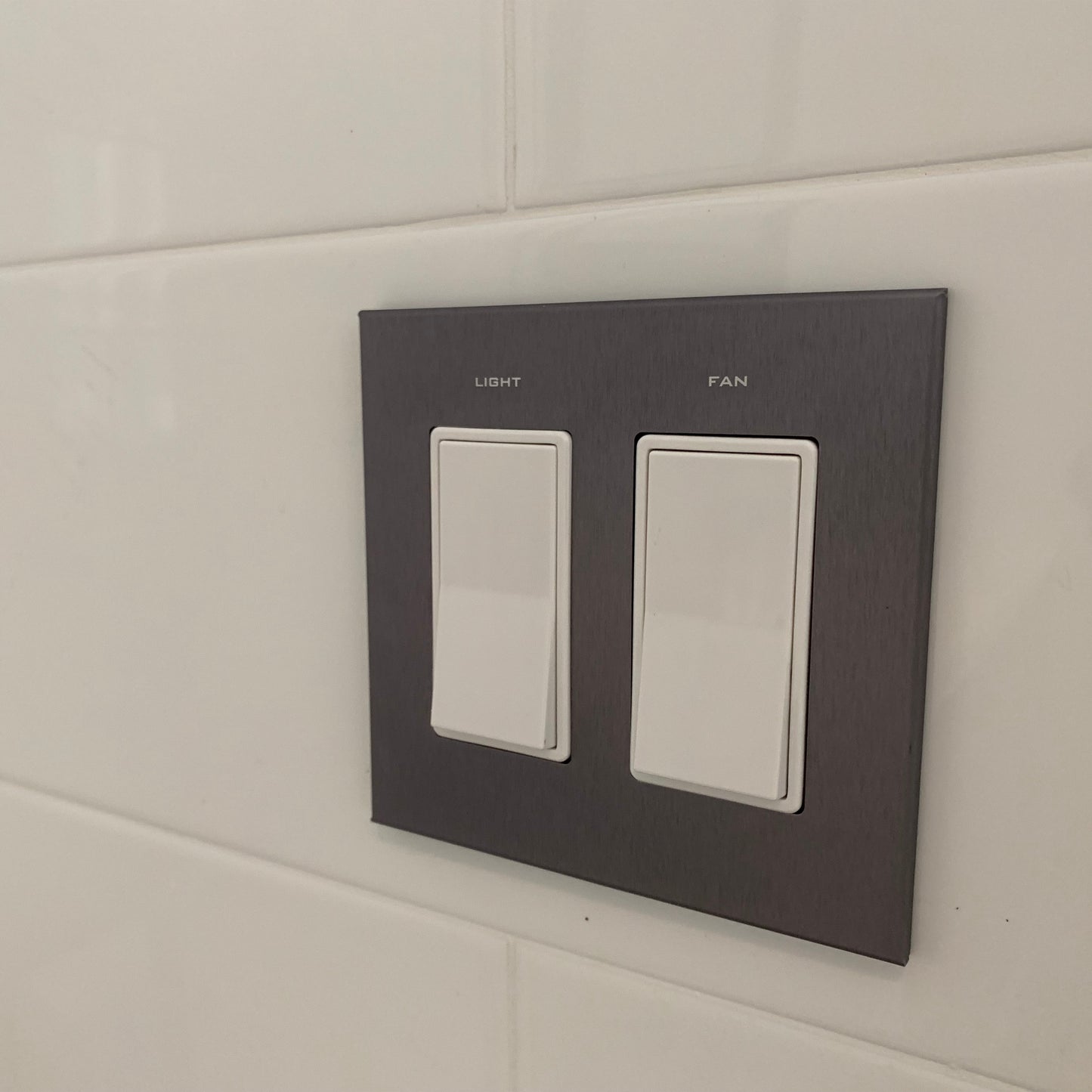 CleanPlate Wall Plate in Designer Gray | rocker switches