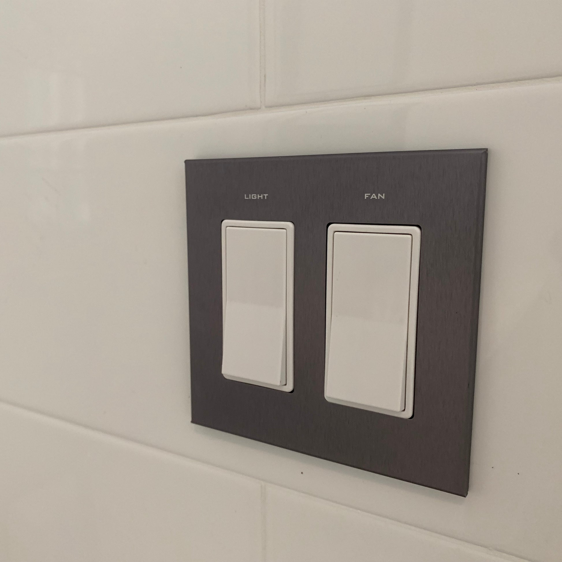 CleanPlate Wall Plate in Designer Gray | rocker switches