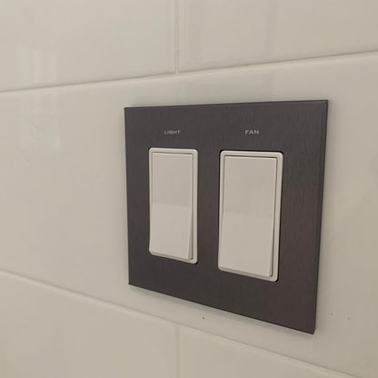 CleanPlate Wall Plate in Designer Gray | rocker switches